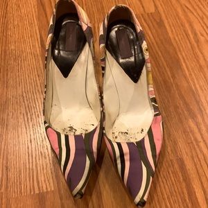 Vintage Emilio Pucci 4 in stilettos crafted out of Pucci's distinct style